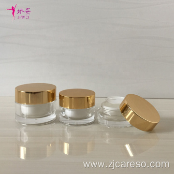 Cosmetic Packaging Plastic Cream Jar with Aluminum Cap